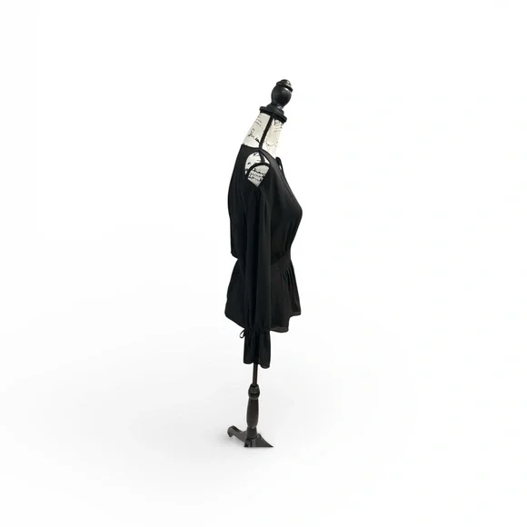 All Saints Women’s Smocked waist top Black Size XS - Picture 2 of 12